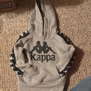 Kappa Kids Gray and Black Logo Hoodie